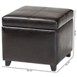 Storage Cube Ottoman in Dark Brown