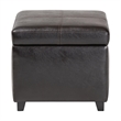 Storage Cube Ottoman in Dark Brown