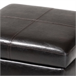 Storage Cube Ottoman in Dark Brown