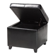 Storage Cube Ottoman in Black