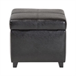 Storage Cube Ottoman in Black