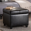Storage Cube Ottoman in Black