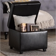 Storage Cube Ottoman in Black