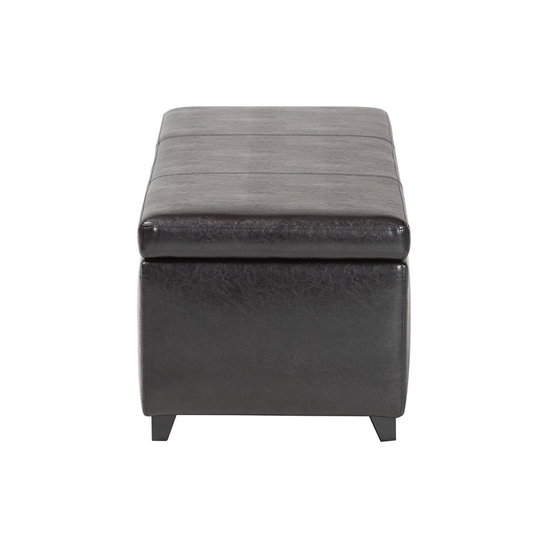 Large Bench Ottoman in Dark Brown
