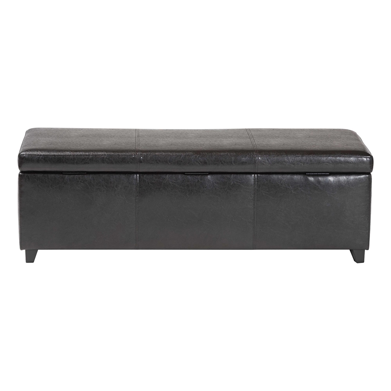 Large Bench Ottoman in Dark Brown