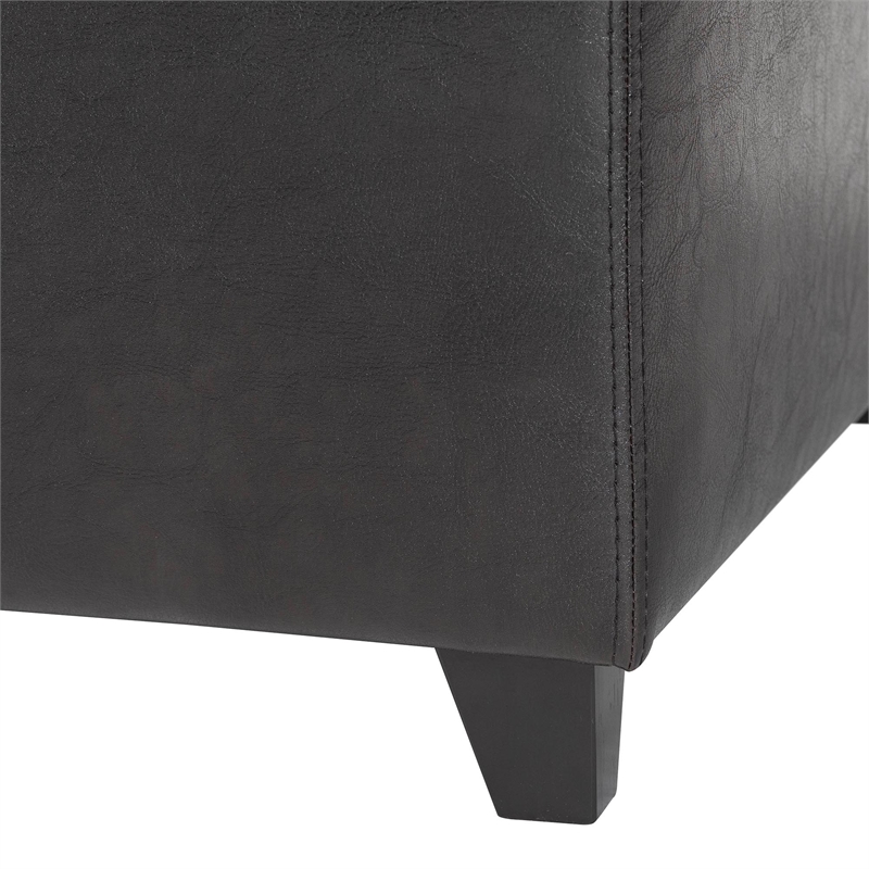 Large Bench Ottoman in Dark Brown
