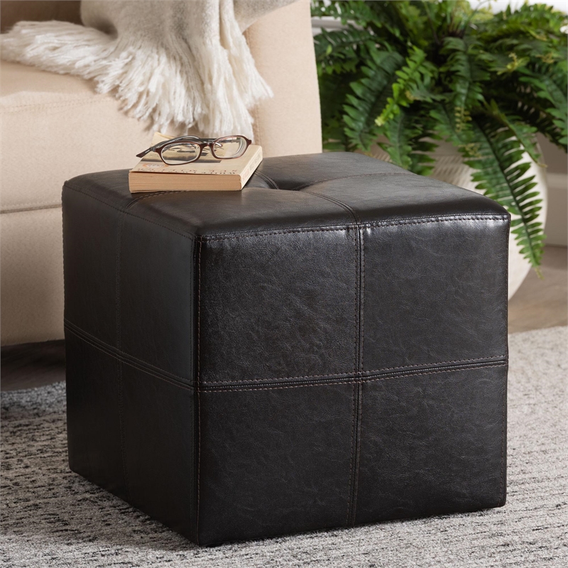 Nox Ottoman in Dark Brown