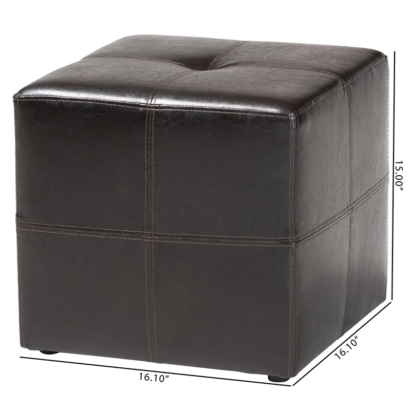 Nox Ottoman in Dark Brown