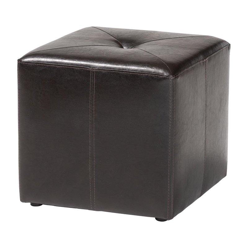 Aric Ottoman in Dark Brown