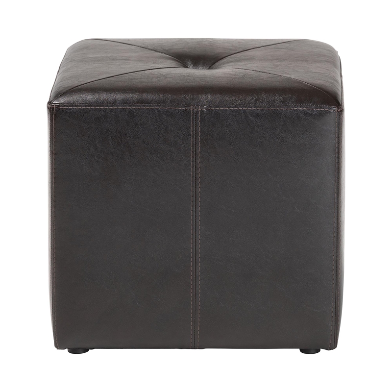 Aric Ottoman in Dark Brown