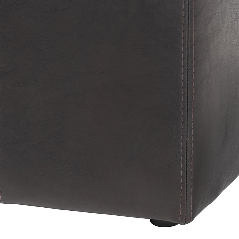 Aric Ottoman in Dark Brown