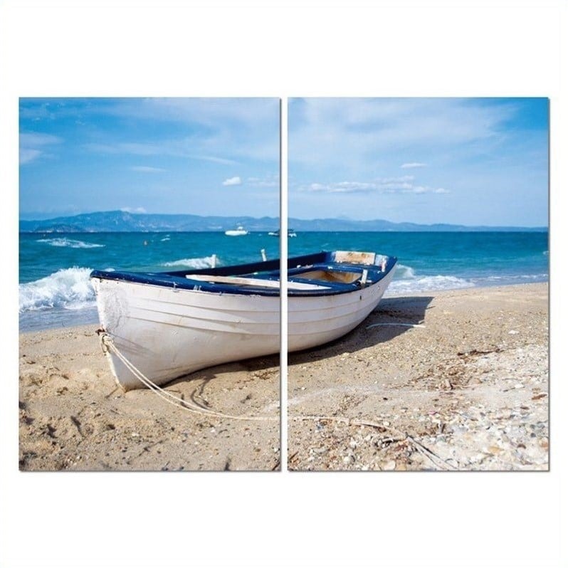 Leisurely Afternoon Mounted Print Diptych in Multicolor