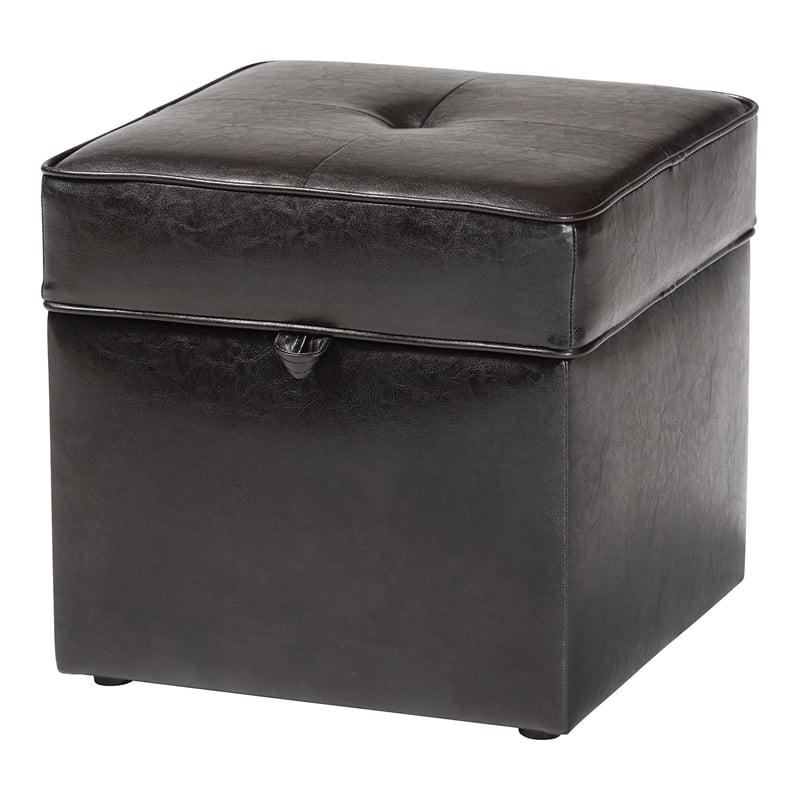 Sydney Ottoman in Dark Brown