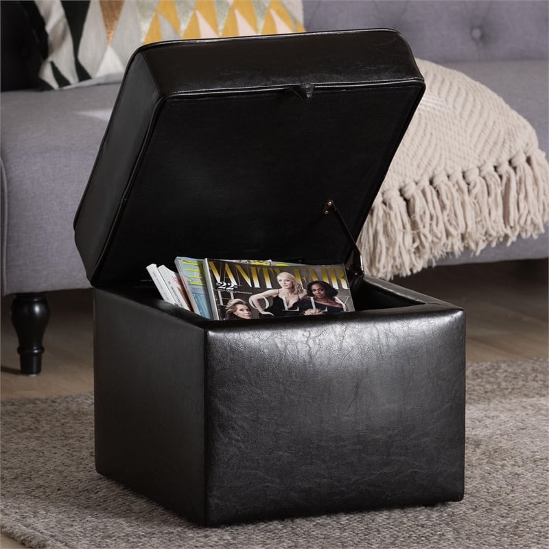 Sydney Ottoman in Dark Brown