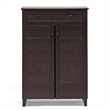 Glidden Tall Shoe Cabinet in Dark Brown