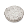 Cardiff Script Print Ottoman in Beige