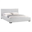 Madison Tufted Queen Platform Bed in White