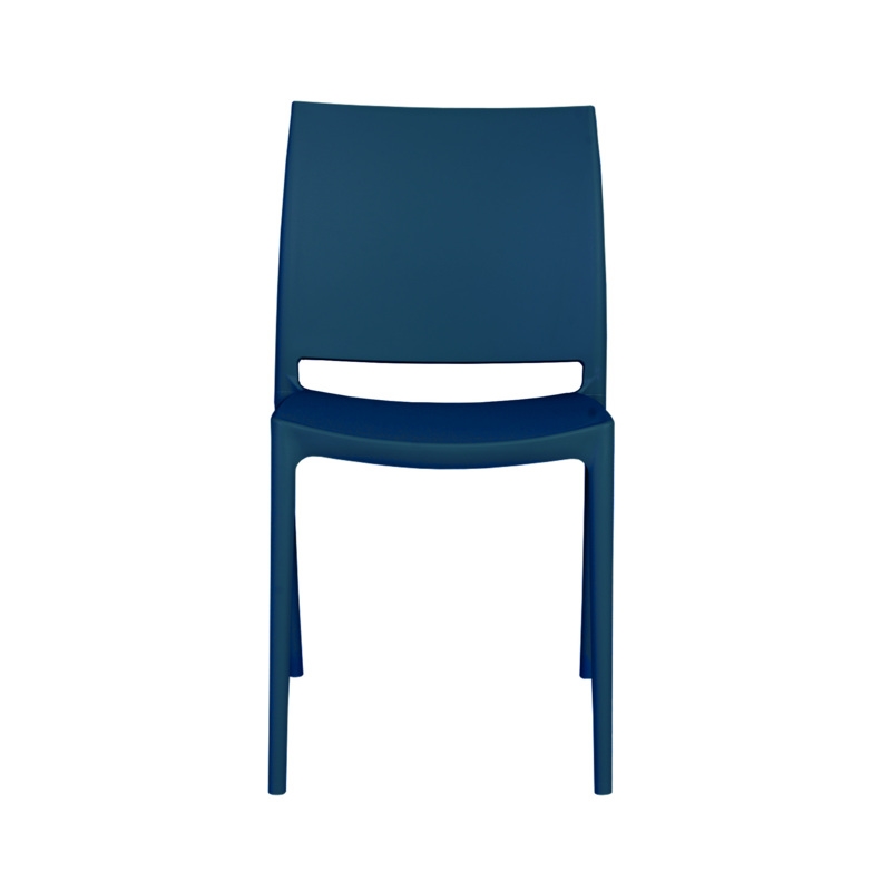 Niche Terrace Plastic Indoor/Outdoor Stacking Chair -12 Pack - Coastal Navy