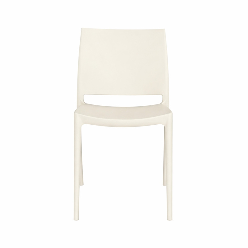 Niche Terrace Plastic Indoor/Outdoor Stacking Chair - 12 Pack - White Down