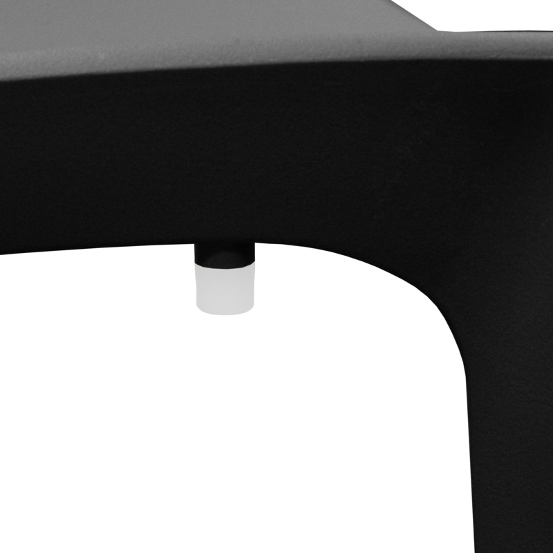 Niche Terrace Plastic Indoor/Outdoor Stacking Chair - 4 Pack - Black