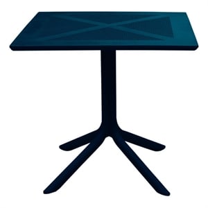 Niche Terrace 31.5&quot Square Plastic Indoor/Outdoor Bistro Table - Navy Blue