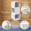 Niche Cubo Wood Stackable Storage Bookcase Shelf  - 3 Pack - Snow White