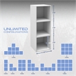 Niche Cubo Wood Stackable Storage Bookcase Shelf  - 3 Pack - Snow White