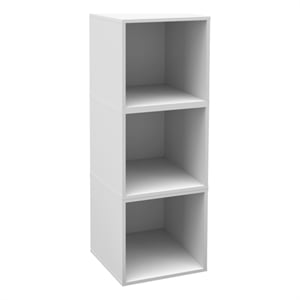Niche Cubo Wood Stackable Storage Bookcase Shelf  - 3 Pack - Snow White