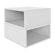 Niche Cubo Half Size Wood Stackable Storage Bookcase Shelf - 2 Pack - Snow White