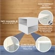 Niche Cubo Half Size Wood Stackable Storage Bookcase Shelf - 2 Pack - Snow White