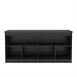 Manhattan Comfort Viennese 6-Shelf Wood Buffet Table in Matte Black