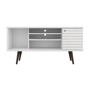 Manhattan Comfort Liberty Solid Wood TV Stand for TVs up to 50&quot in White