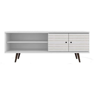 Manhattan Comfort Liberty Solid Wood TV Stand for TVs up to 60&quot in White