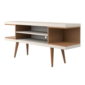 Manhattan Comfort Utopia Wood TV Stand for TVs up to 50&quot in Maple/Off White