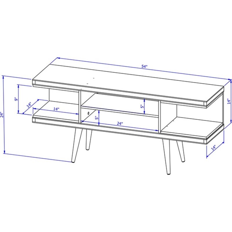 Manhattan Comfort Utopia Wood TV Stand for TVs up to 50
