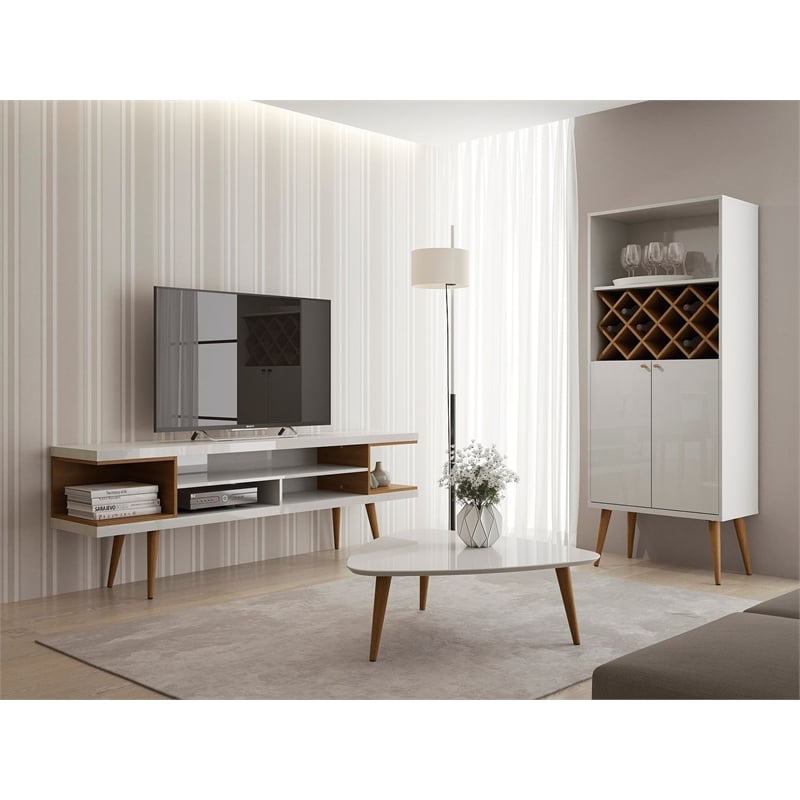 Manhattan Comfort Utopia Wood TV Stand for TVs up to 65