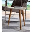 Manhattan Comfort Utopia Triangle Wood End Table in Off White