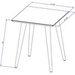 Manhattan Comfort Utopia Square Solid Wood End Table in Off White