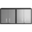 Manhattan Comfort Fortress Metal Floating Garage Cabinets in Gray (Set of 2)