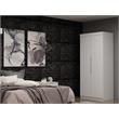 Manhattan Comfort Mulberry Wood Sectional Corner Wardrobe Closet in White