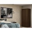 Manhattan Comfort Mulberry Wood Sectional Corner Wardrobe Closet in Brown
