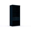Manhattan Comfort Mulberry Wood Sectional Corner Wardrobe Closet in Blue