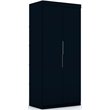 Manhattan Comfort Mulberry Wood Sectional Corner Wardrobe Closet in Blue