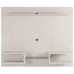 Manhattan Comfort Plaza 64&quot Wood Floating Entertainment Center in Off White