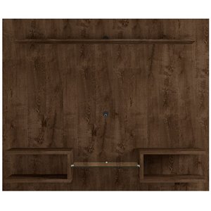 Manhattan Comfort Plaza 64&quot Wood Floating Entertainment Center in Brown