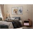 Manhattan Comfort Rockefeller Engineered Wood Nightstand in Natural/Rose Pink