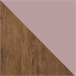 Manhattan Comfort Rockefeller Engineered Wood Nightstand in Natural/Rose Pink