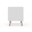 Manhattan Comfort Rockefeller 2-Drawer Engineered Wood Nightstand in White