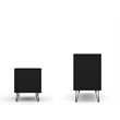 Manhattan Comfort Rockefeller Wood Dresser and Nightstand in Black