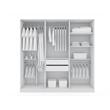 Manhattan Comfort Gramercy 3-Sectional Wood Wardrobe Armoire Closet in White